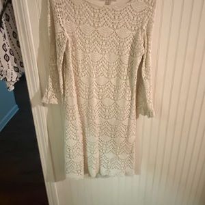 Cream lace dress